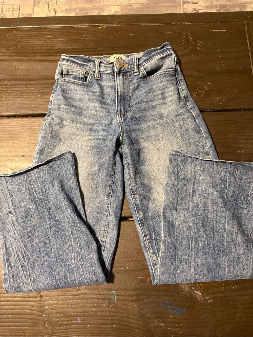 SO Light Blue Flare Jeans - Faded Denim